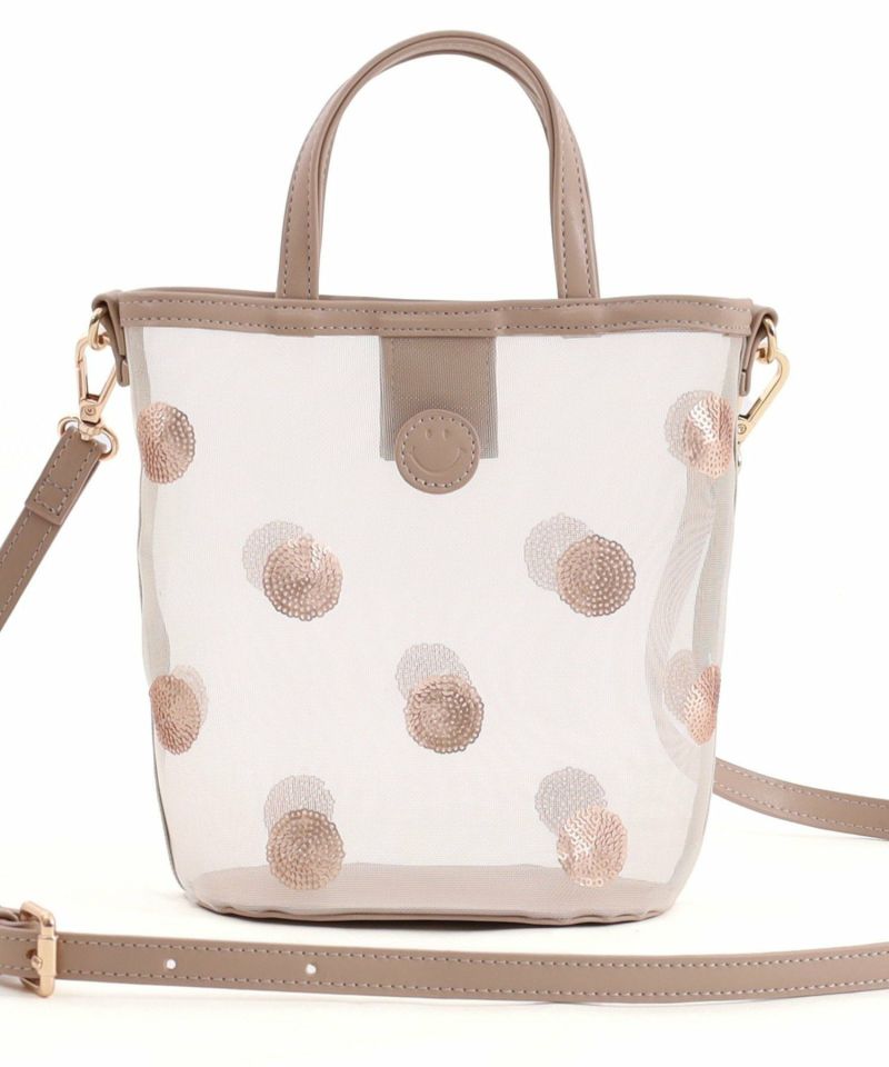 【COO SPECIAL WEEK】SMILEY Dot 亮片刺繡網眼單肩包